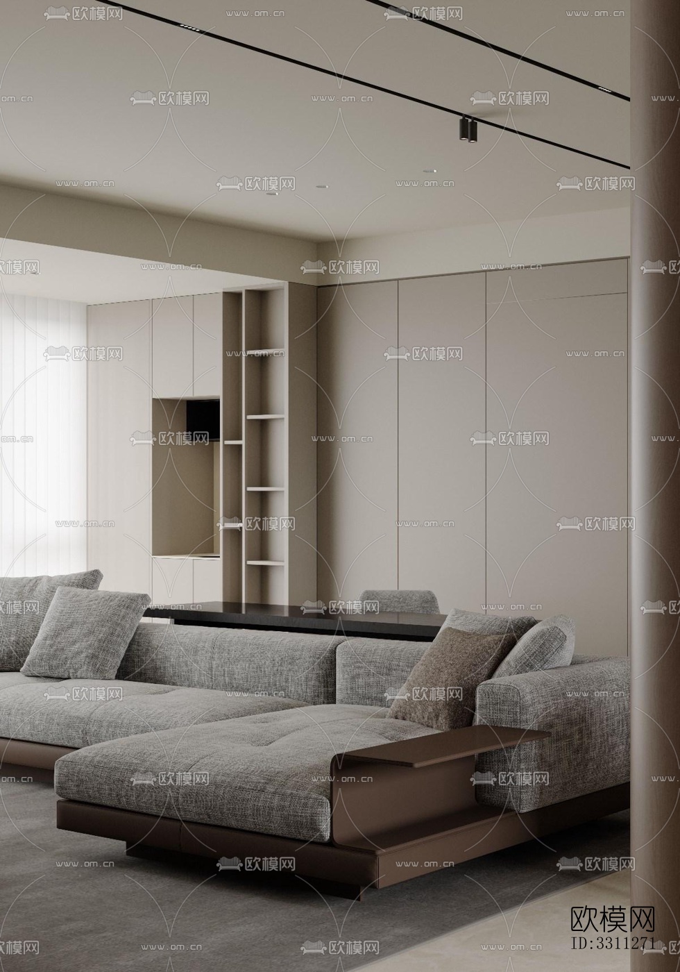 现代客餐厅效果图下载（渲染图6）