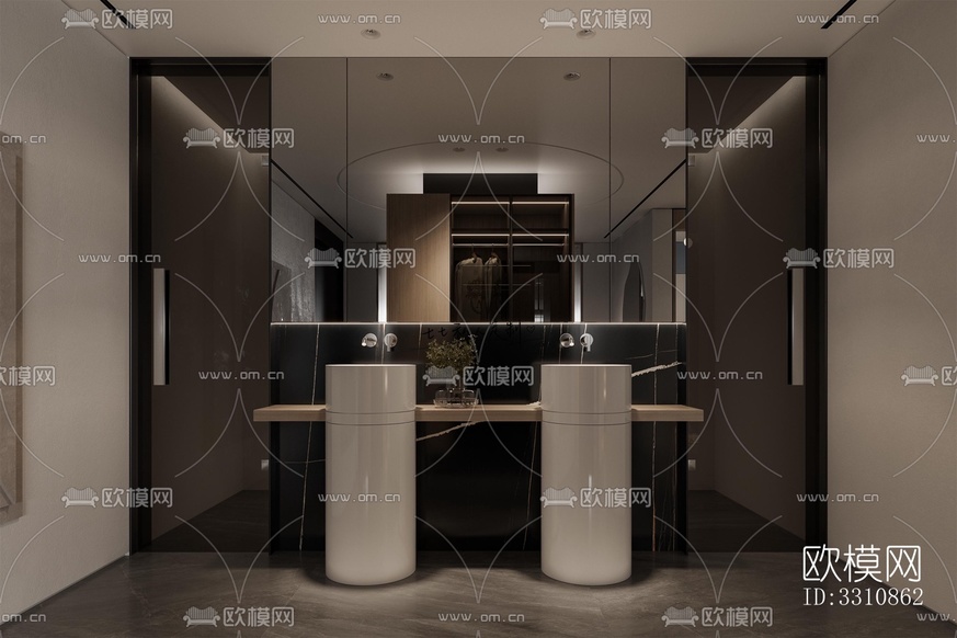 现代客餐厅效果图下载(渲染图7)