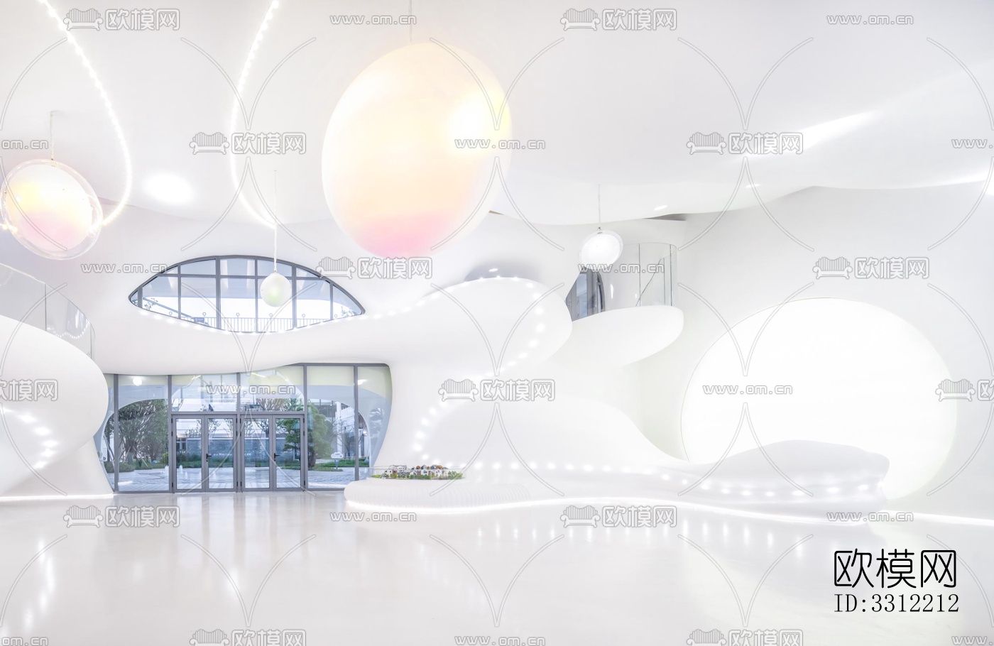 现代幼儿园效果图下载（渲染图3）