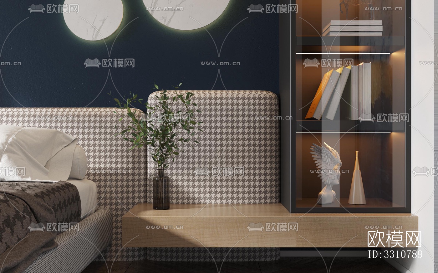 现代卧室效果图下载（渲染图5）