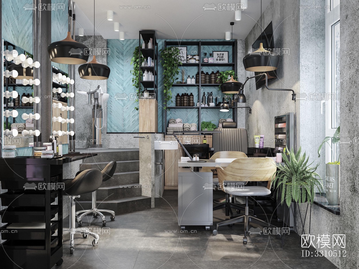 工业风零售店铺效果图下载（渲染图1）