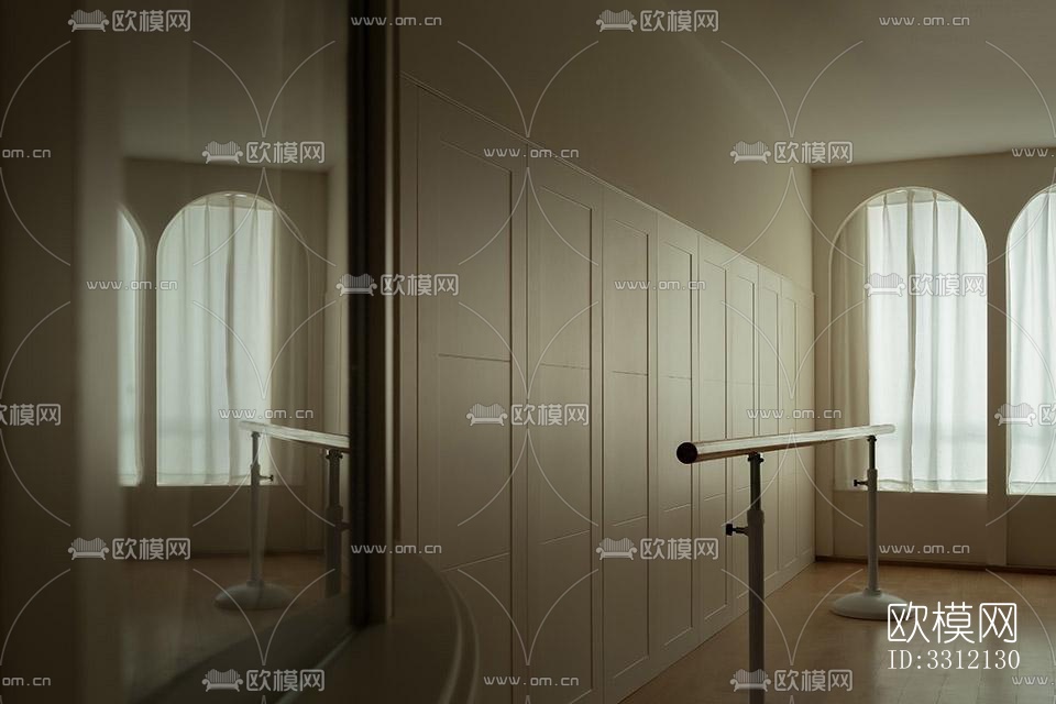 现代健身房效果图下载（渲染图9）