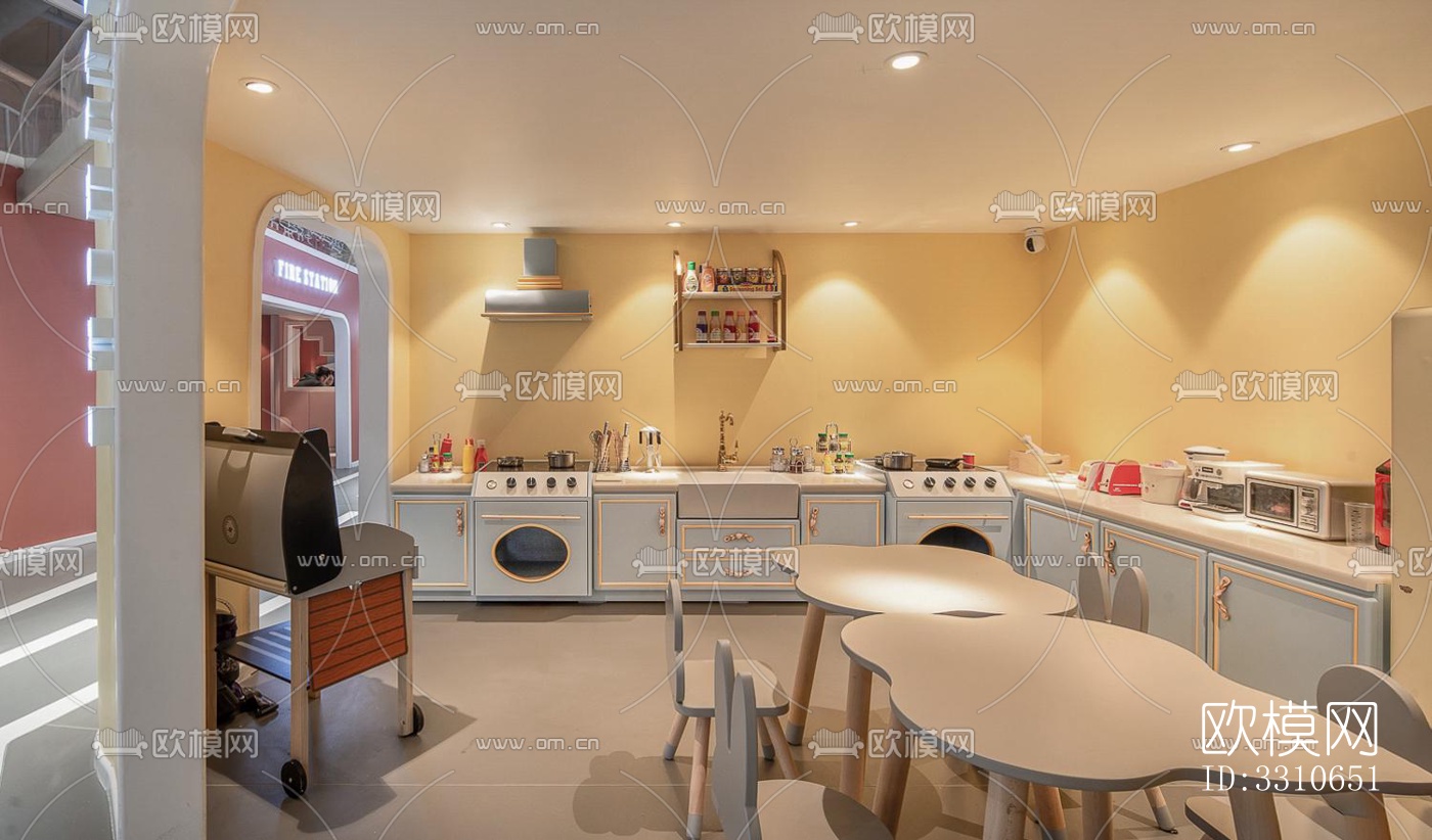 现代儿童游乐效果图下载（渲染图3）