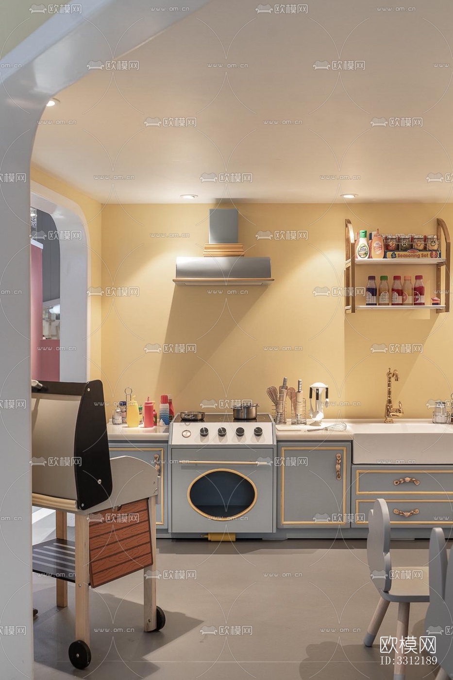 现代幼儿园效果图下载（渲染图3）