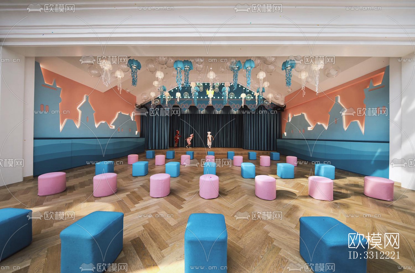 现代幼儿园效果图下载（渲染图10）