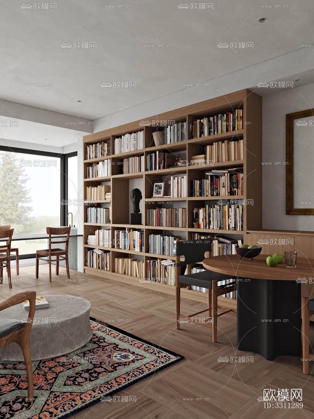 现代客餐厅效果图下载（渲染图3）