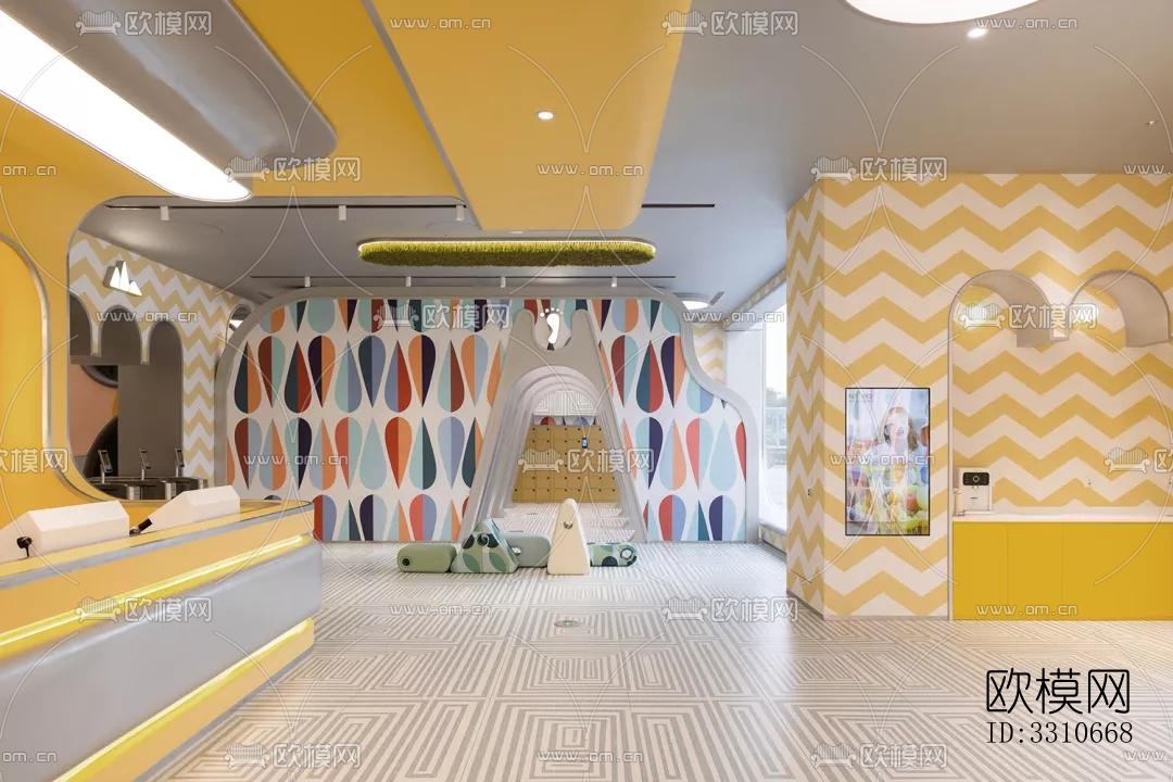 现代儿童游乐效果图下载（渲染图7）