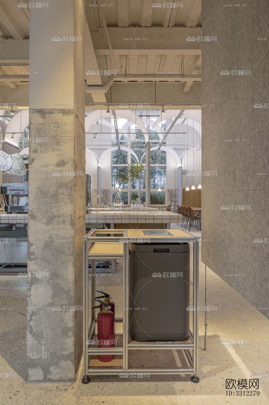 现代咖啡奶茶效果图下载（渲染图2）