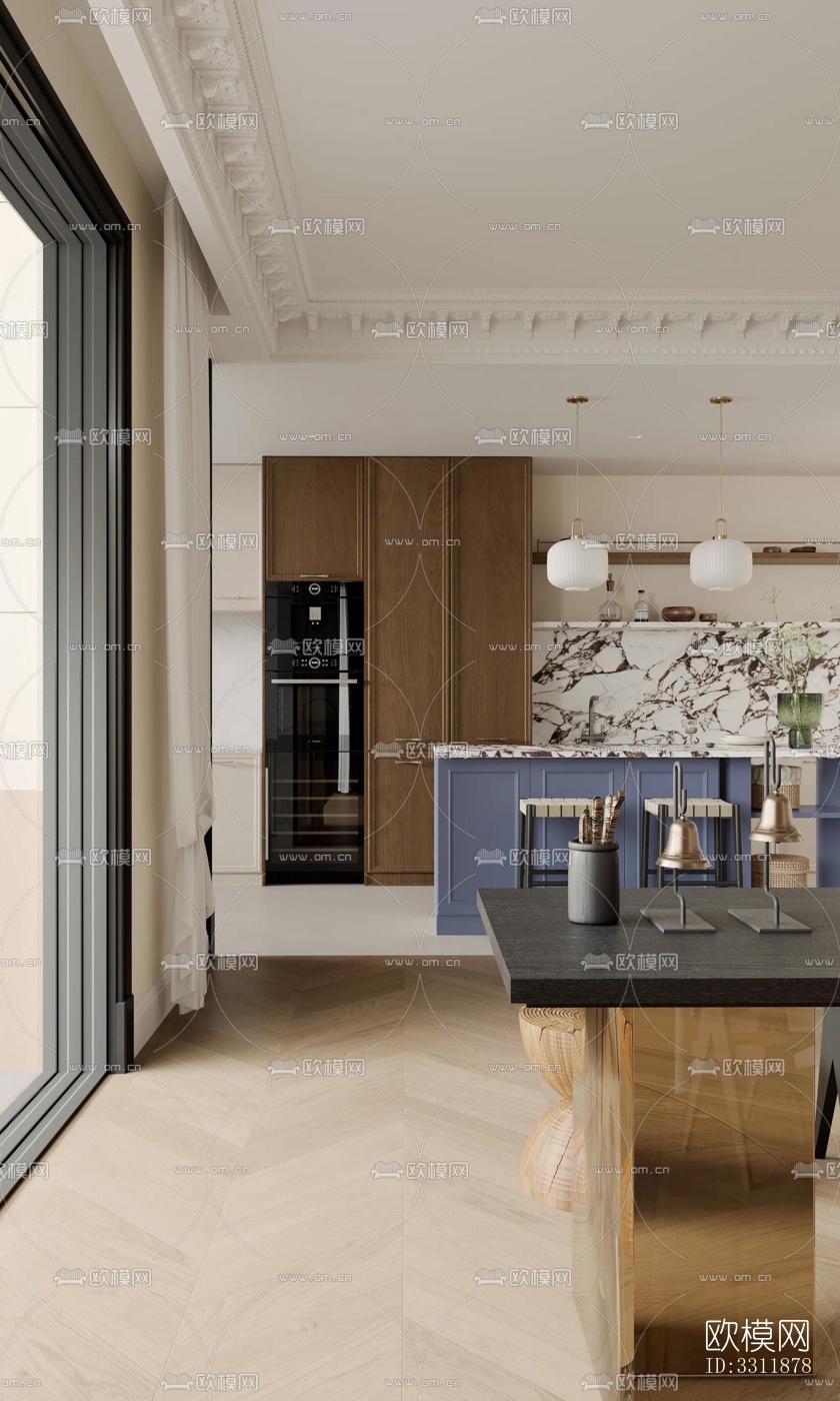 现代客餐厅效果图下载（渲染图11）