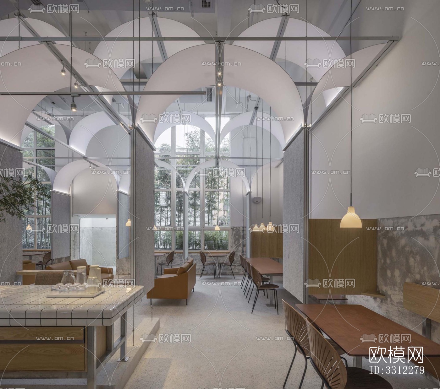 现代咖啡奶茶效果图下载（渲染图12）