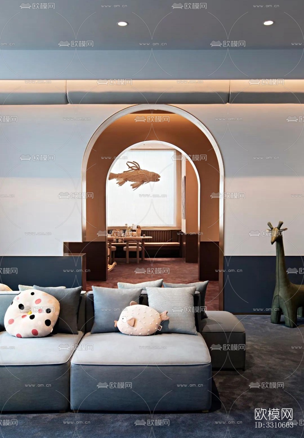 现代儿童游乐效果图下载（渲染图1）