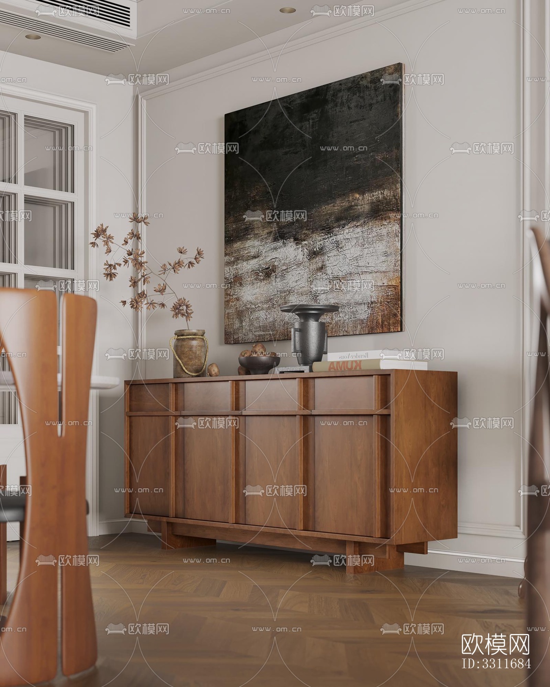 现代客餐厅效果图下载（渲染图4）