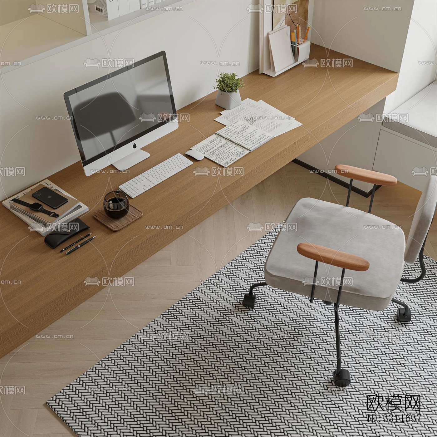 现代客餐厅效果图下载（渲染图1）