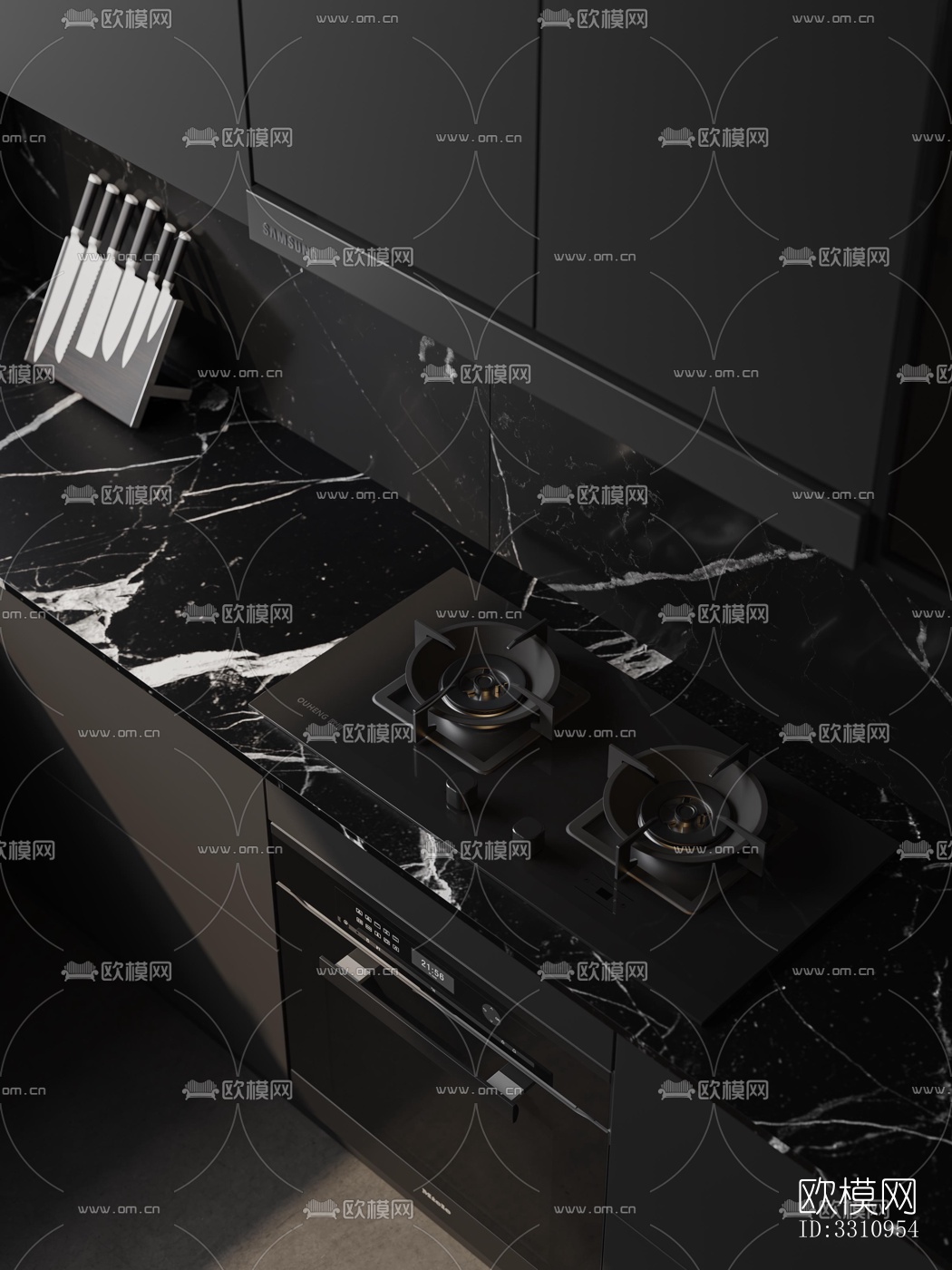 现代客餐厅效果图下载（渲染图2）