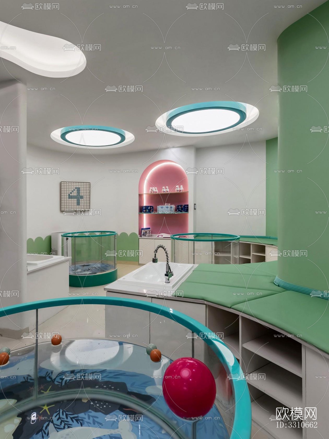 现代儿童游乐效果图下载（渲染图10）