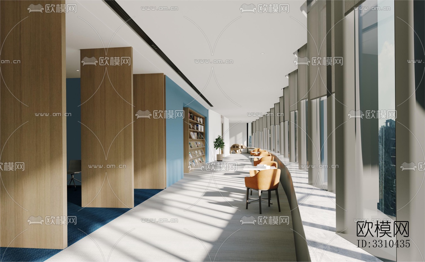 现代图书馆效果图下载（渲染图4）