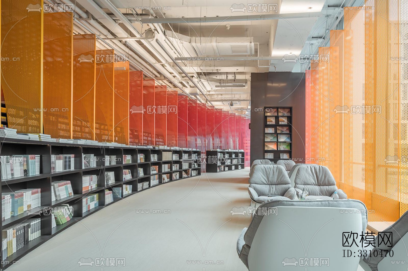 现代图书馆效果图下载（渲染图13）