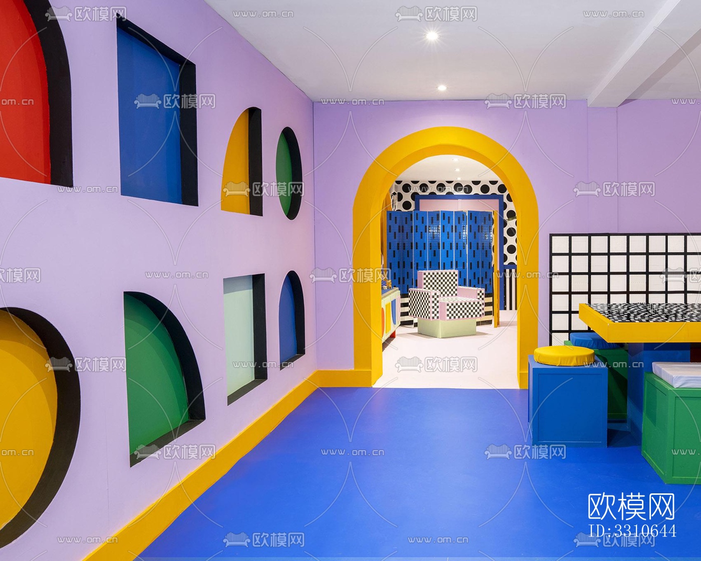 现代儿童游乐效果图下载（渲染图2）