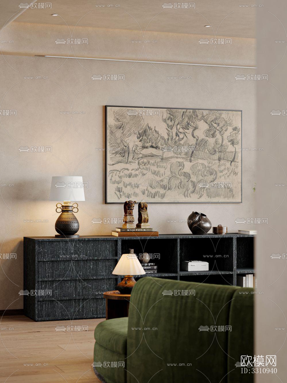 现代客餐厅效果图下载（渲染图8）