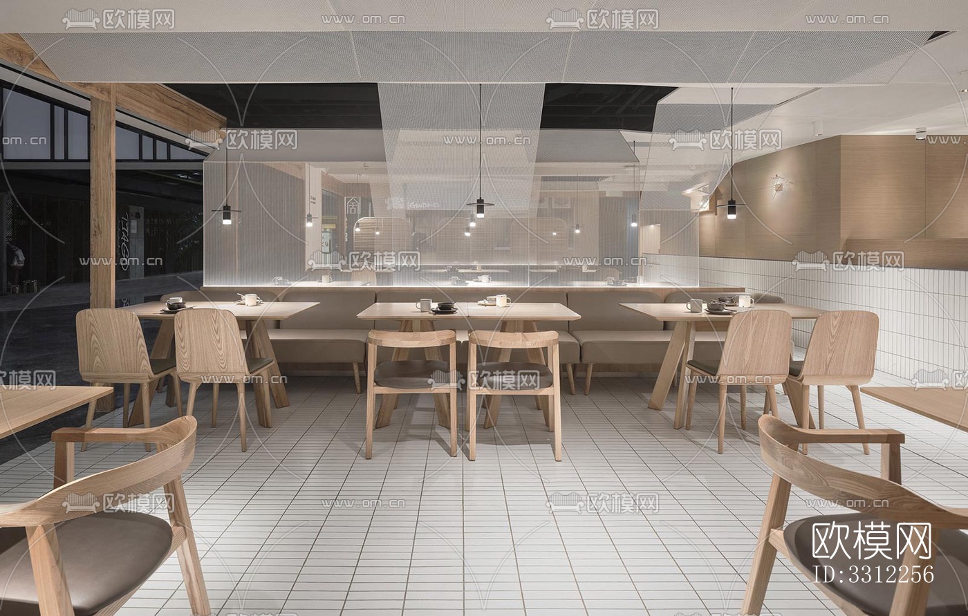 现代中餐厅效果图下载（渲染图6）