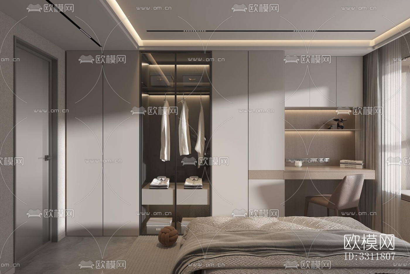 现代客餐厅效果图下载（渲染图7）