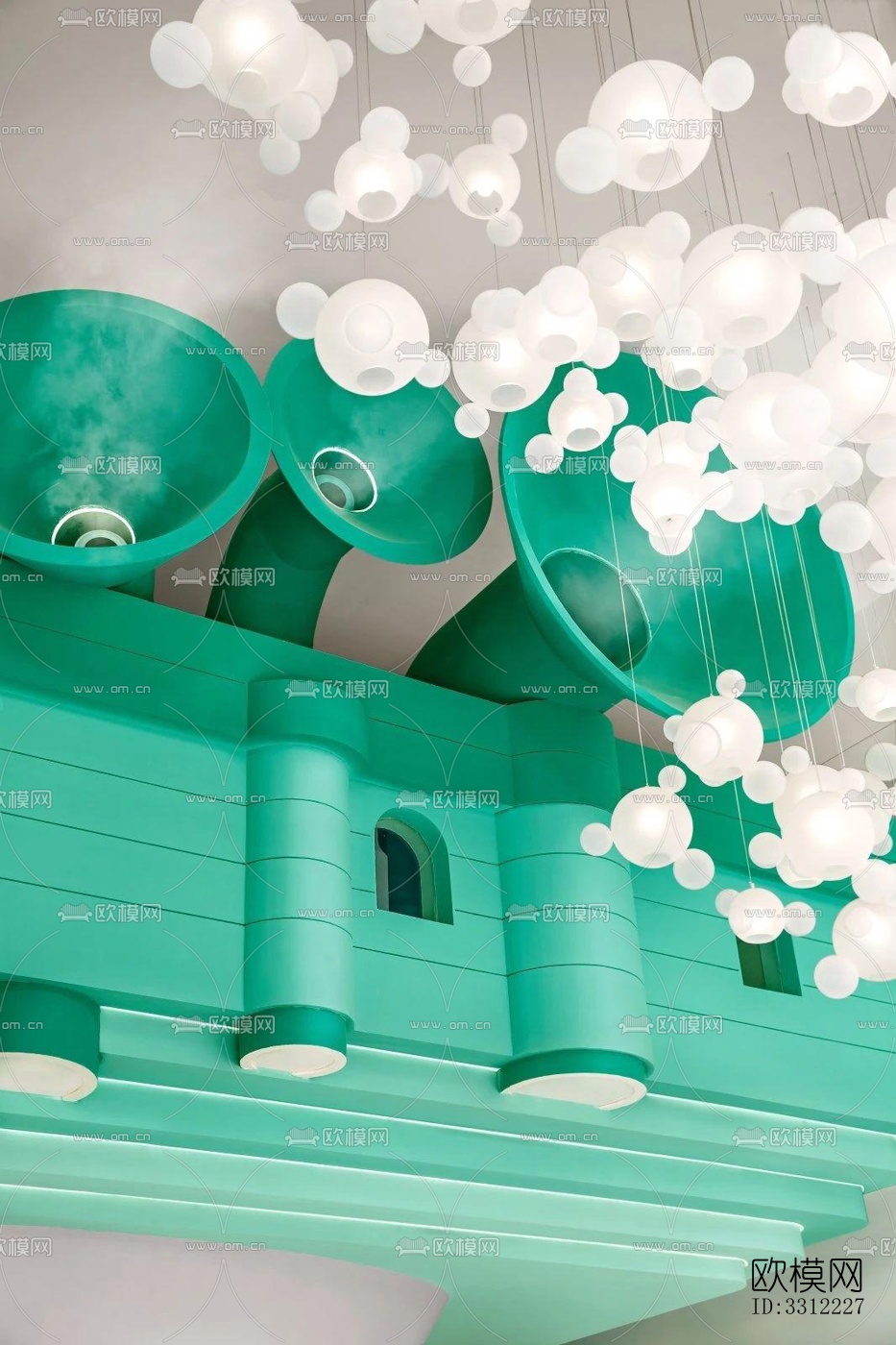 现代幼儿园效果图下载（渲染图1）