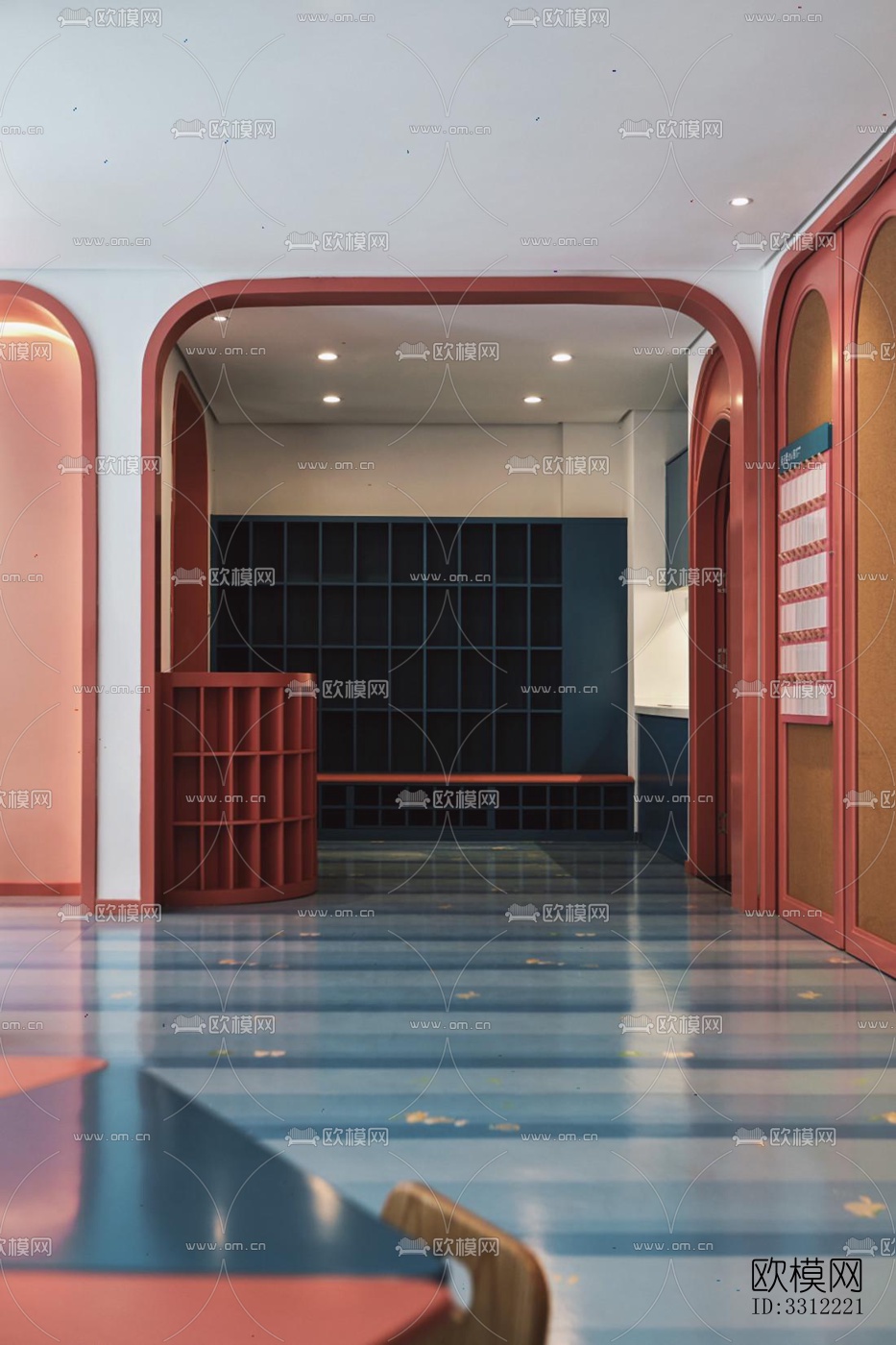 现代幼儿园效果图下载（渲染图3）