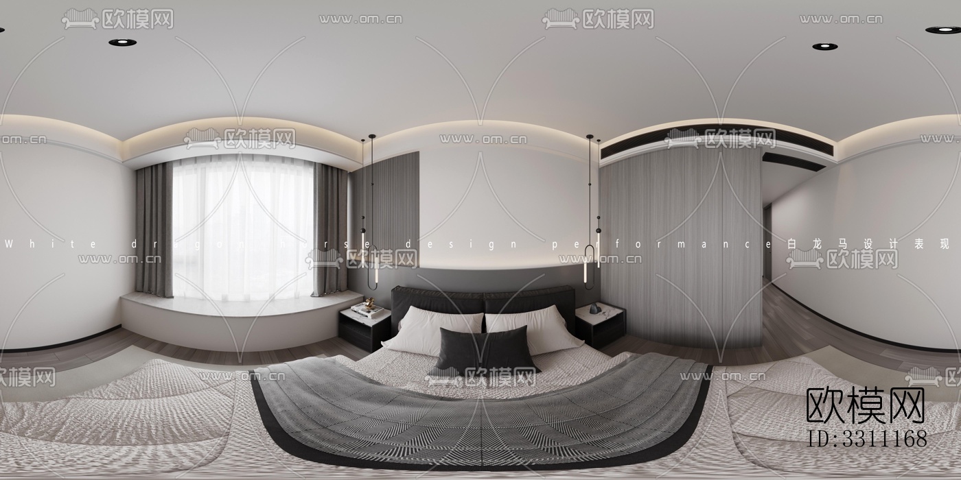 现代客餐厅效果图下载（渲染图4）