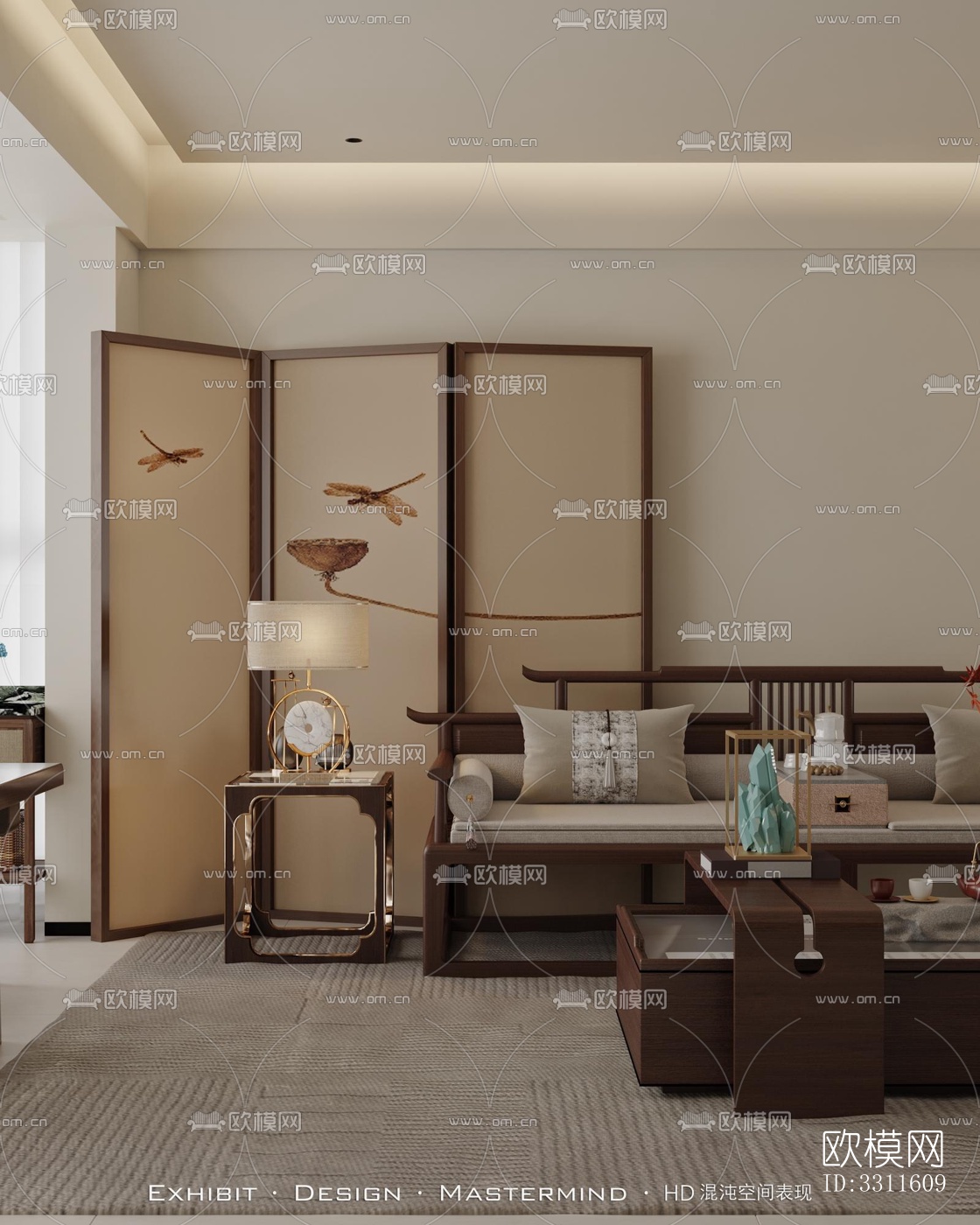 现代客餐厅效果图下载（渲染图6）