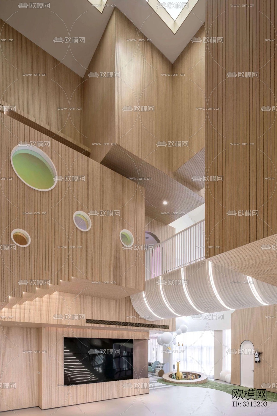 现代幼儿园效果图下载（渲染图5）