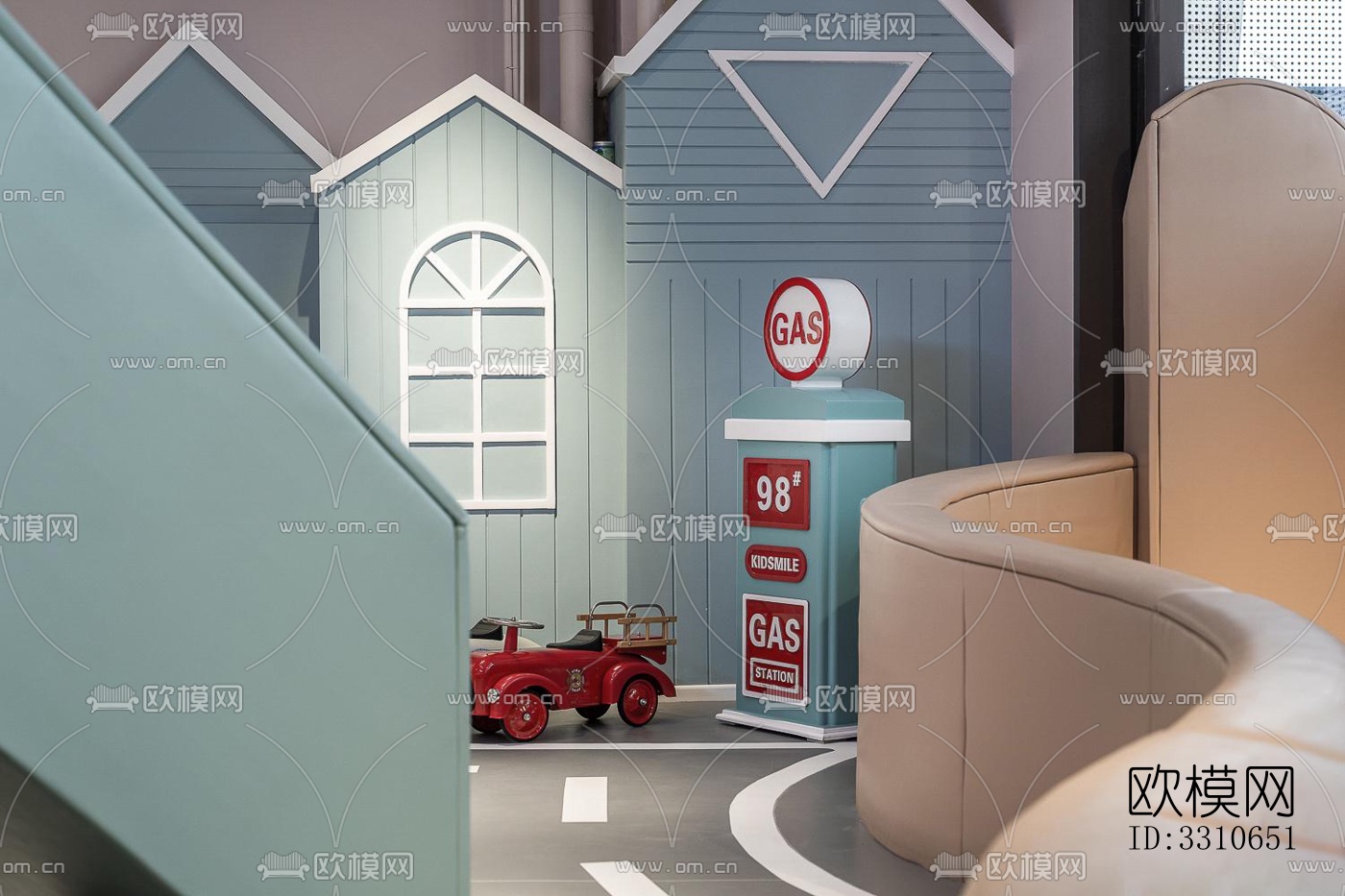 现代儿童游乐效果图下载（渲染图1）