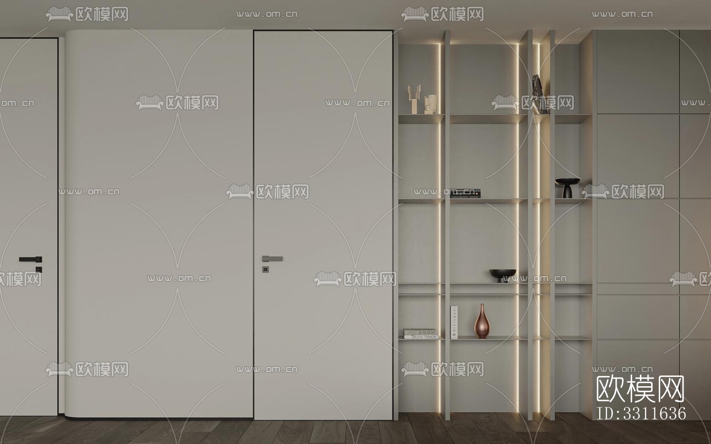 现代客餐厅效果图下载（渲染图9）