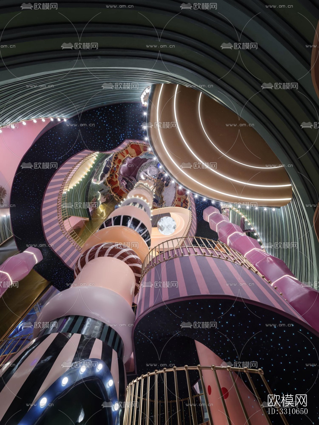 现代儿童游乐效果图下载（渲染图1）