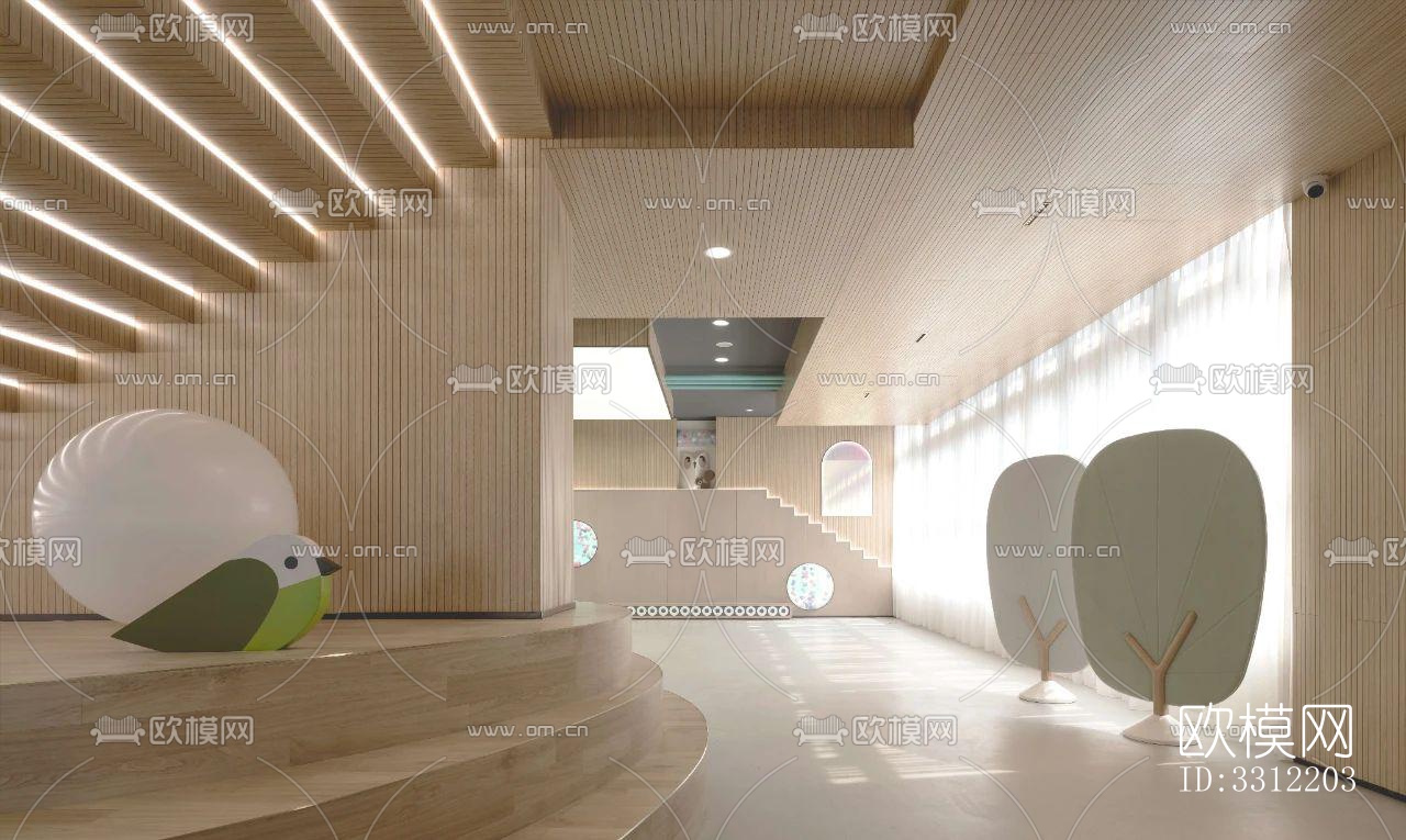 现代幼儿园效果图下载（渲染图14）