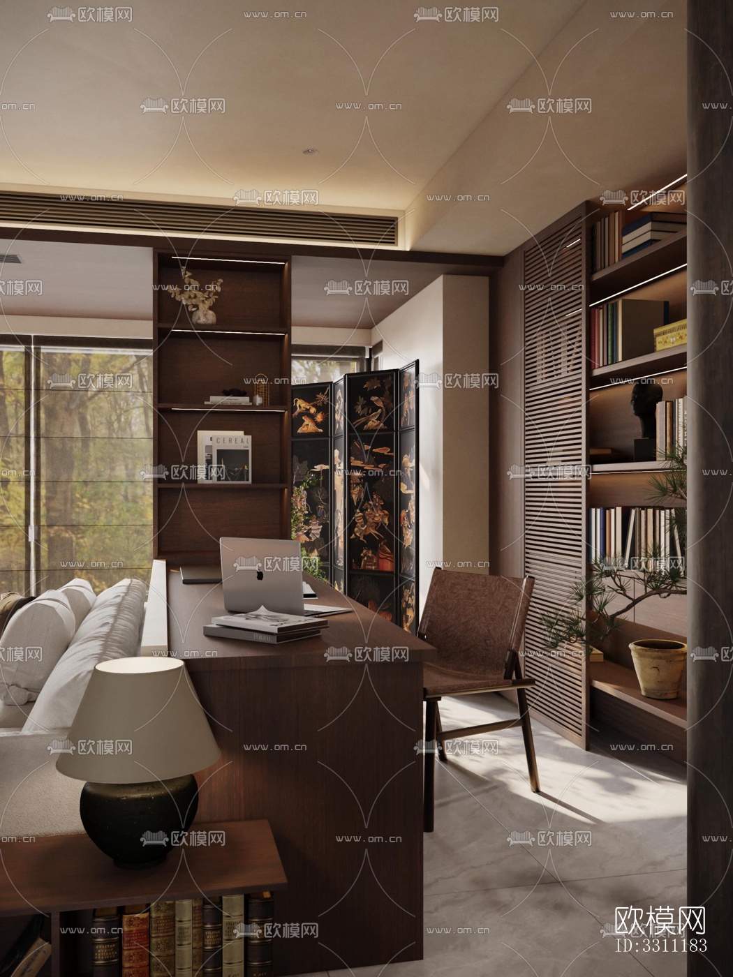 现代客餐厅效果图下载（渲染图4）