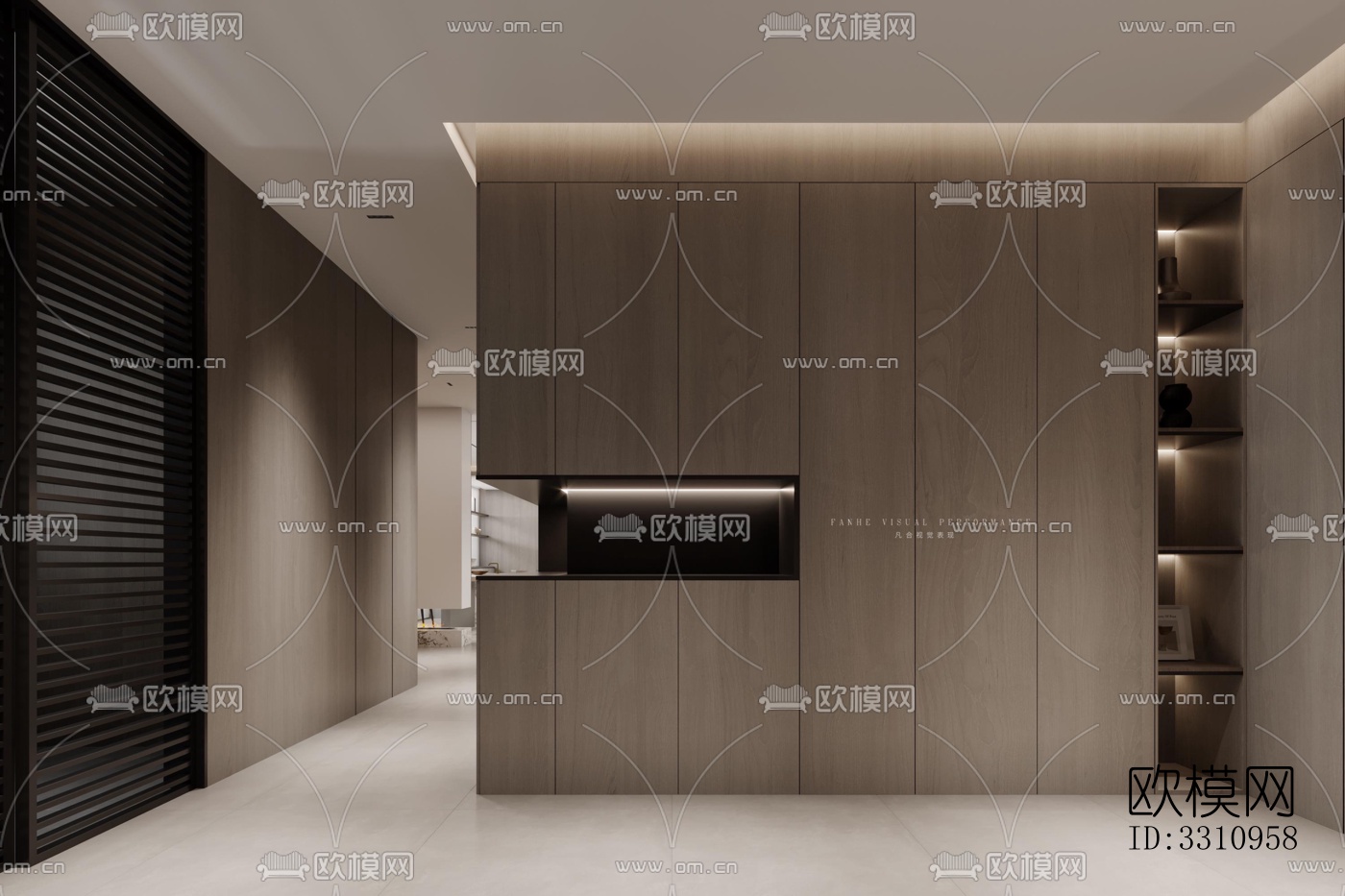 现代客餐厅效果图下载（渲染图4）