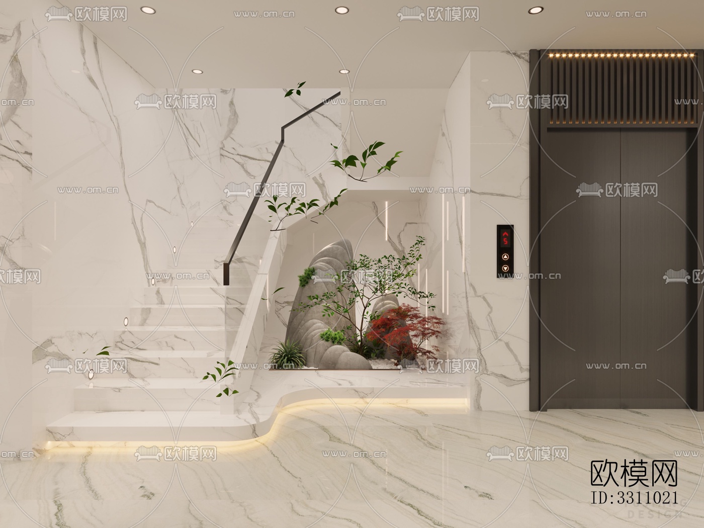 现代客餐厅效果图下载（渲染图8）