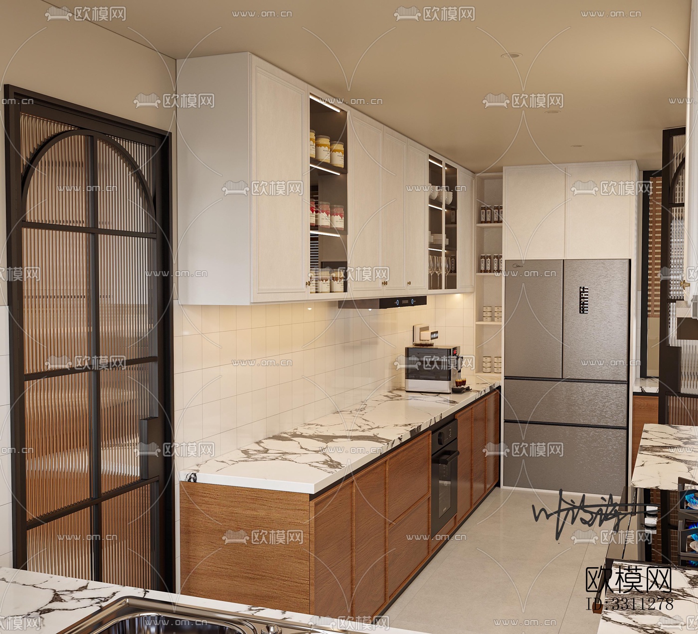 现代客餐厅效果图下载（渲染图5）