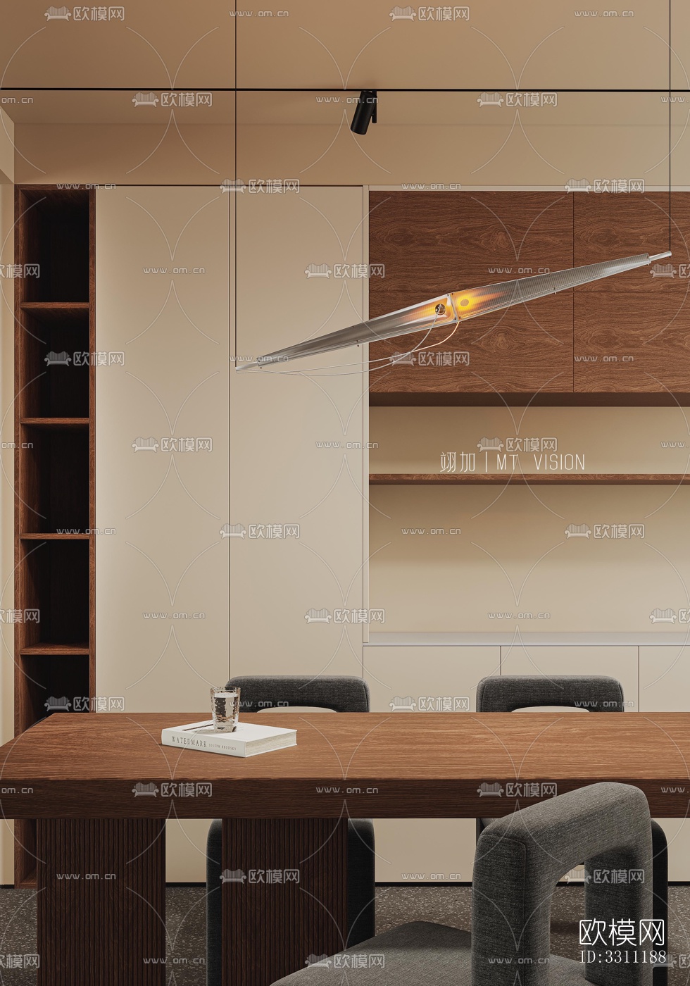 现代客餐厅效果图下载（渲染图5）