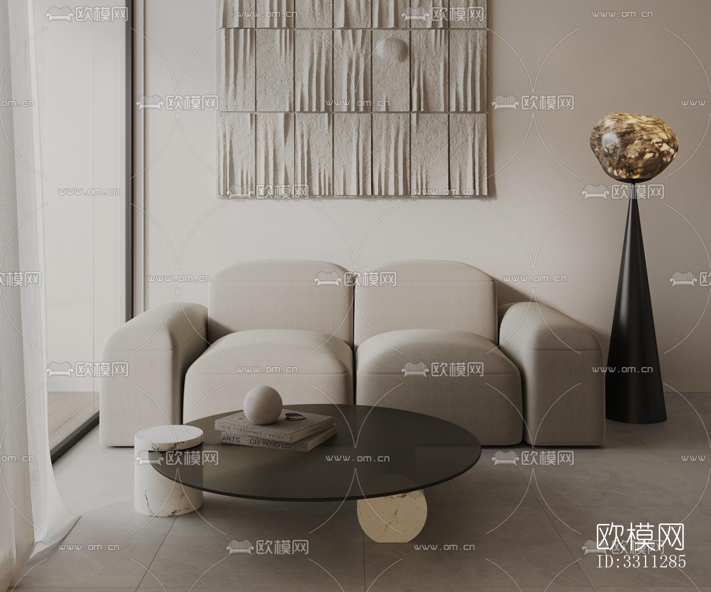 现代客餐厅效果图下载（渲染图4）