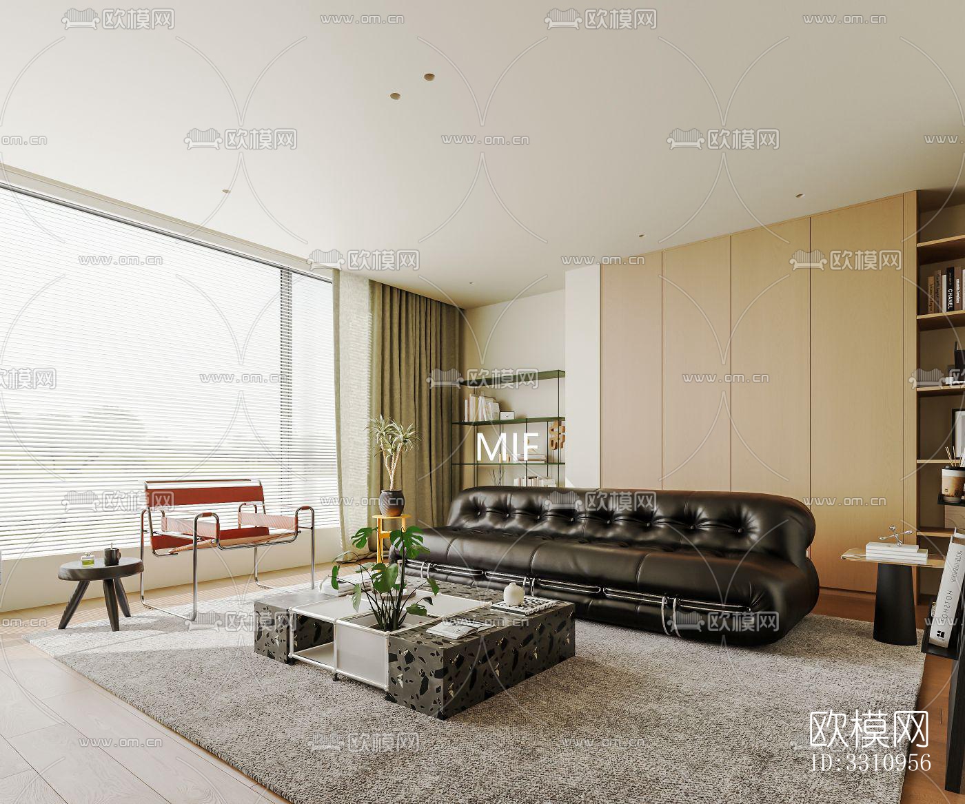 现代客餐厅效果图下载（渲染图8）