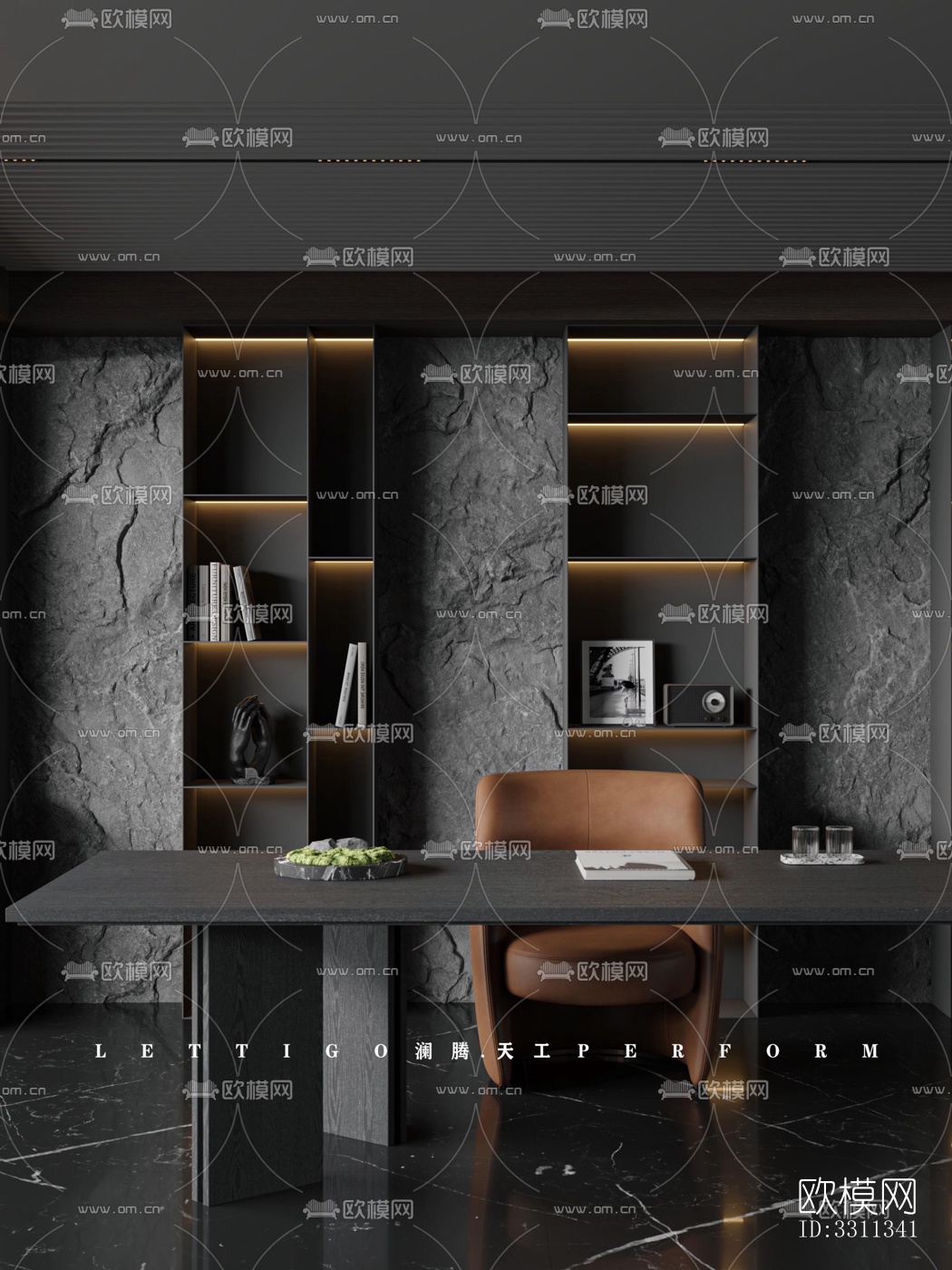 现代客餐厅效果图下载（渲染图7）