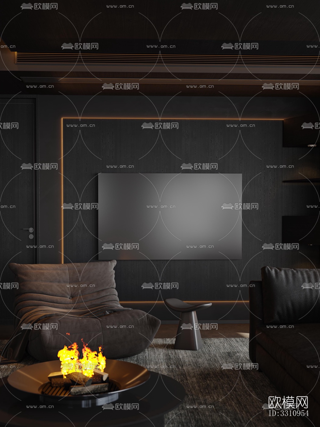 现代客餐厅效果图下载（渲染图6）