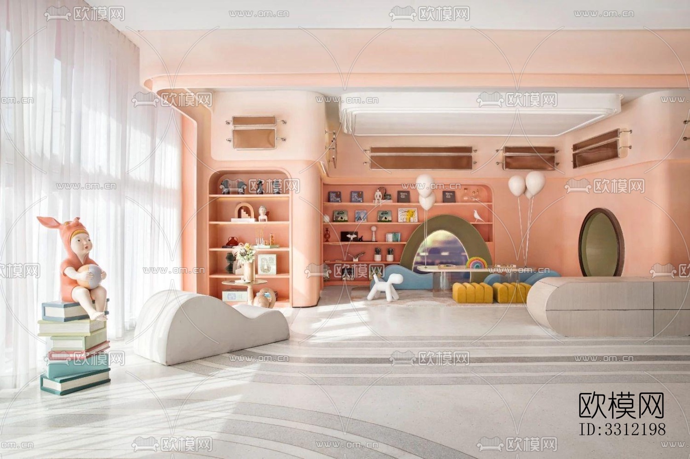 现代幼儿园效果图下载（渲染图10）