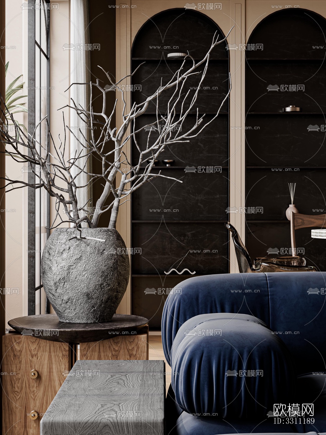 现代客餐厅效果图下载（渲染图9）