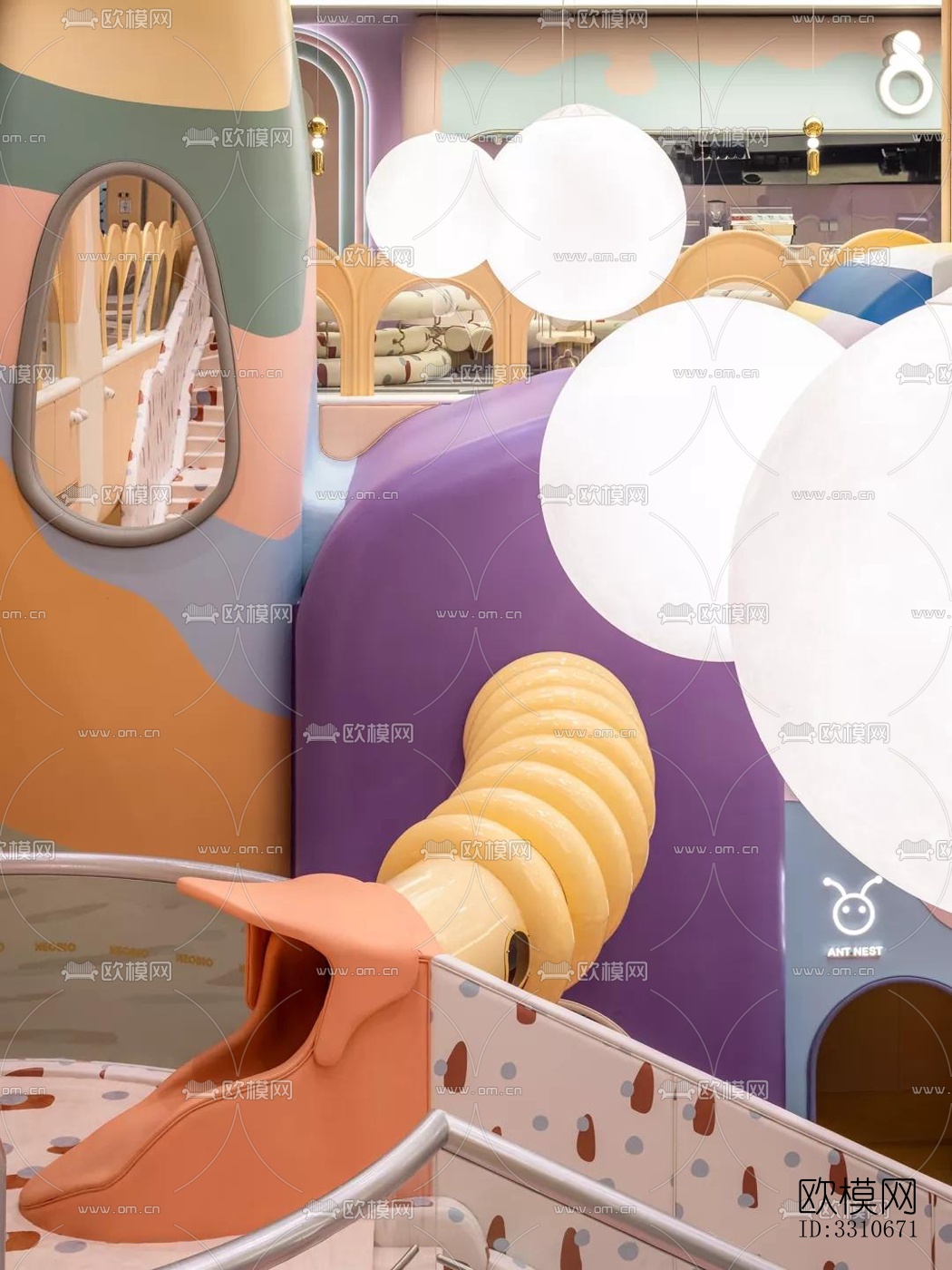 现代儿童游乐效果图下载（渲染图4）