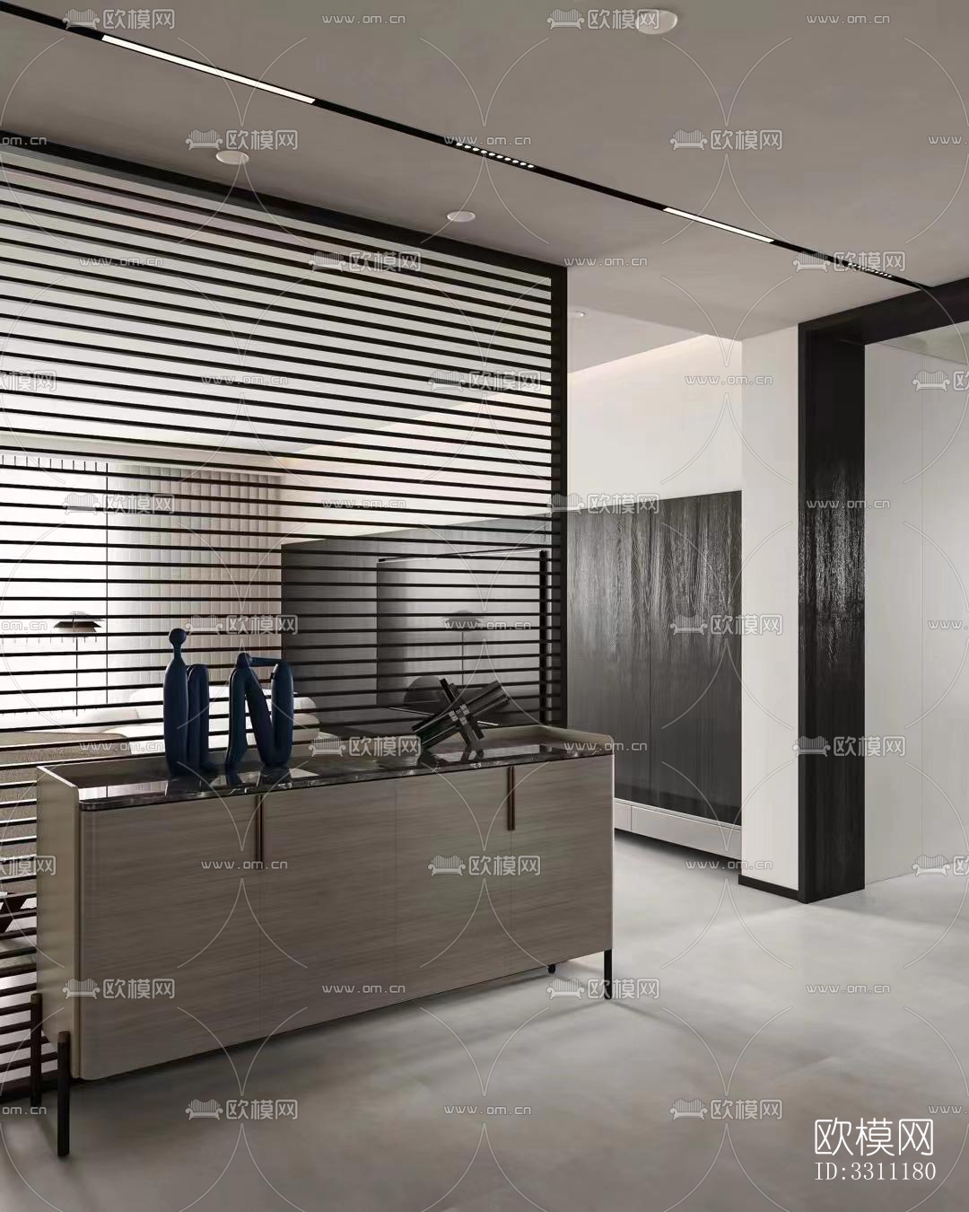 现代客餐厅效果图下载（渲染图8）