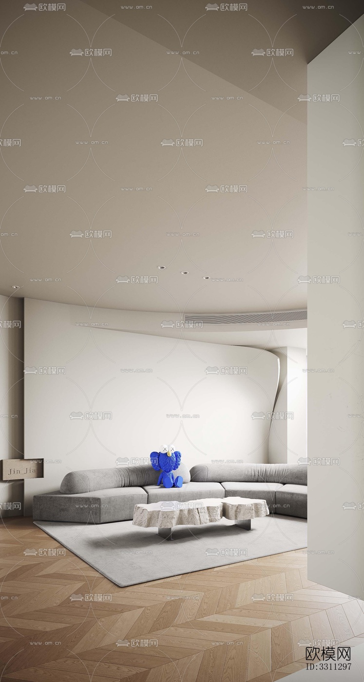 现代客餐厅效果图下载（渲染图7）