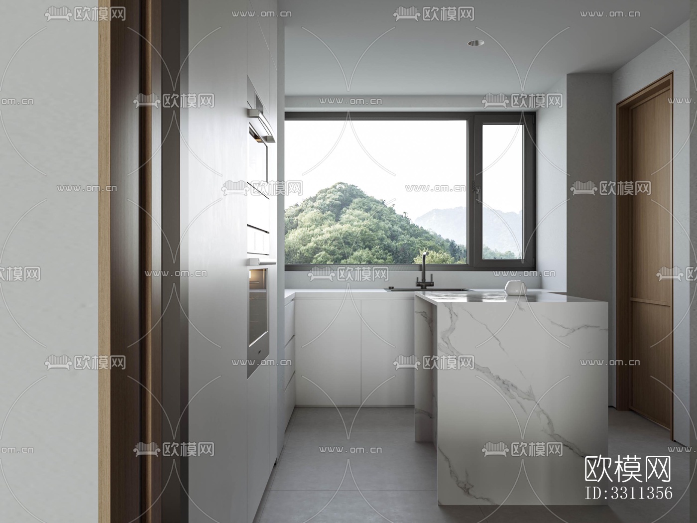 现代客餐厅效果图下载（渲染图2）