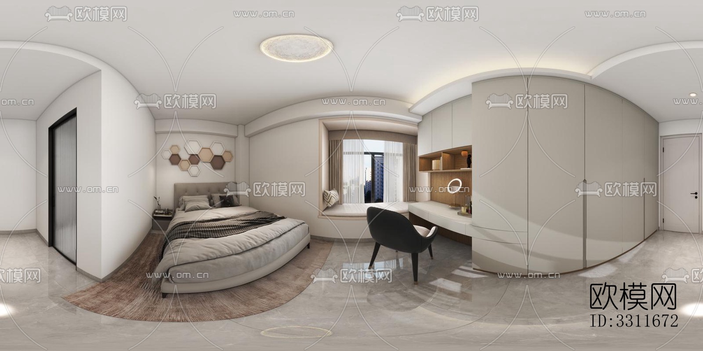 现代客餐厅效果图下载（渲染图6）